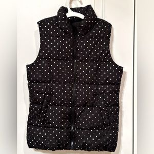 Puffer Vest Girls Size L 10-12 Black Old Navy